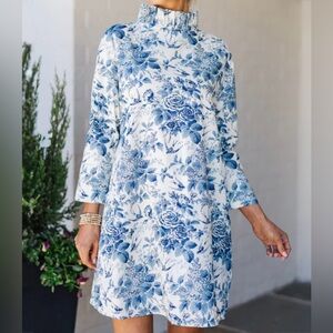 Shop The Mint This Is It Navy Blue Toile Swing Dress size Medium